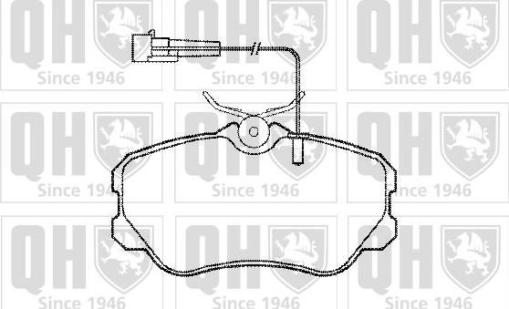 Quinton Hazell BP543 - Тормозные колодки, дисковые, комплект autospares.lv