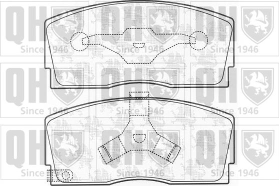 Quinton Hazell BP542 - Тормозные колодки, дисковые, комплект autospares.lv