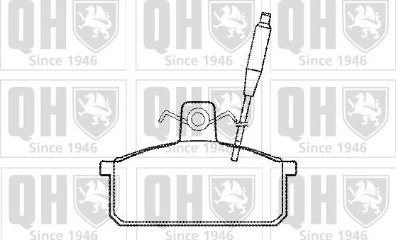 Quinton Hazell BP557 - Тормозные колодки, дисковые, комплект autospares.lv