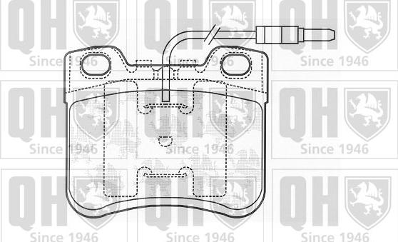 Quinton Hazell BP500 - Тормозные колодки, дисковые, комплект autospares.lv