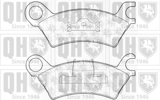 Quinton Hazell BP507 - Тормозные колодки, дисковые, комплект autospares.lv