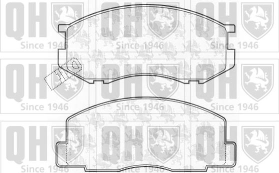 Quinton Hazell BP512 - Тормозные колодки, дисковые, комплект autospares.lv