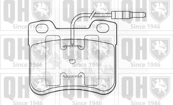 Quinton Hazell BP538 - Тормозные колодки, дисковые, комплект autospares.lv