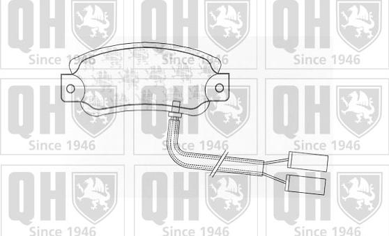 Quinton Hazell BP529 - Тормозные колодки, дисковые, комплект autospares.lv