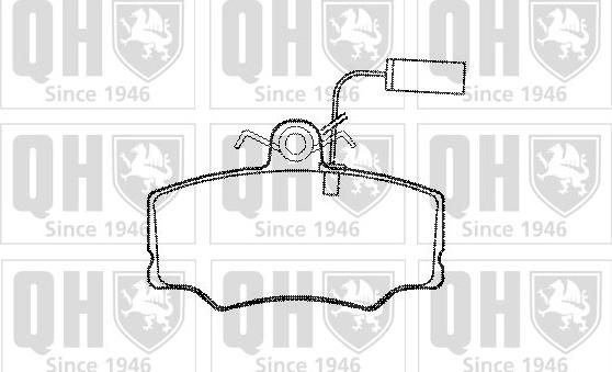 Quinton Hazell BP525 - Тормозные колодки, дисковые, комплект autospares.lv