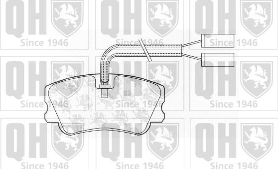 Quinton Hazell BP528 - Тормозные колодки, дисковые, комплект autospares.lv