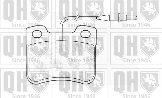 Quinton Hazell BP522 - Тормозные колодки, дисковые, комплект autospares.lv