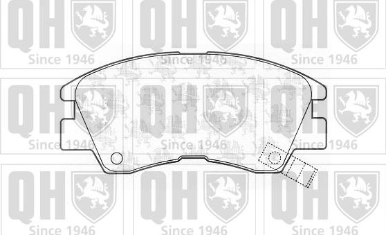 Quinton Hazell BP572 - Тормозные колодки, дисковые, комплект autospares.lv