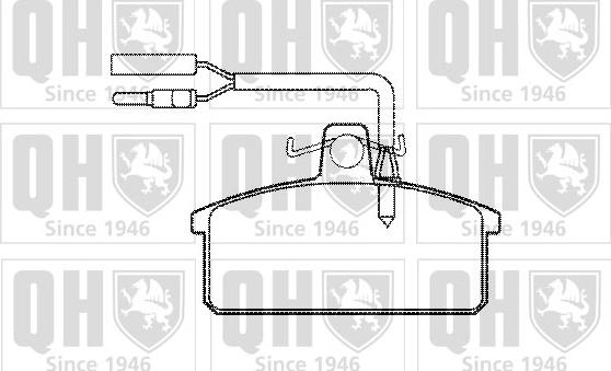 Quinton Hazell BP644 - Тормозные колодки, дисковые, комплект autospares.lv