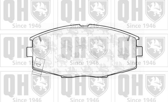 Quinton Hazell BP656 - Тормозные колодки, дисковые, комплект autospares.lv