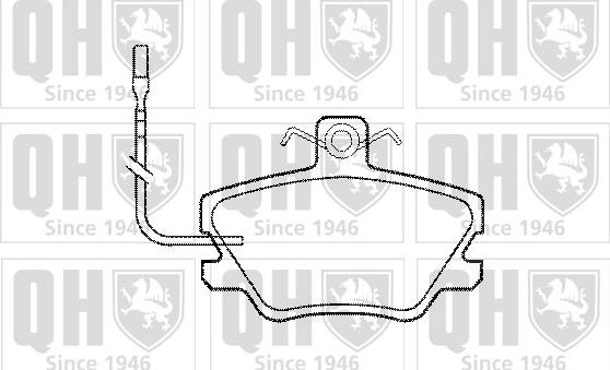 Quinton Hazell BP653 - Тормозные колодки, дисковые, комплект autospares.lv