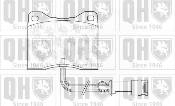 Quinton Hazell BP652 - Тормозные колодки, дисковые, комплект autospares.lv