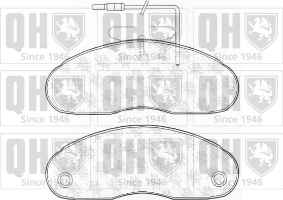 Quinton Hazell BP657 - Тормозные колодки, дисковые, комплект autospares.lv