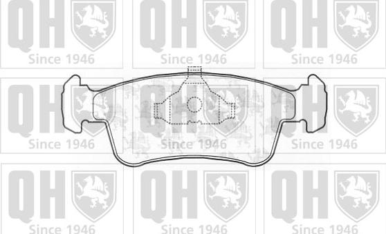 Quinton Hazell BP662 - Тормозные колодки, дисковые, комплект autospares.lv