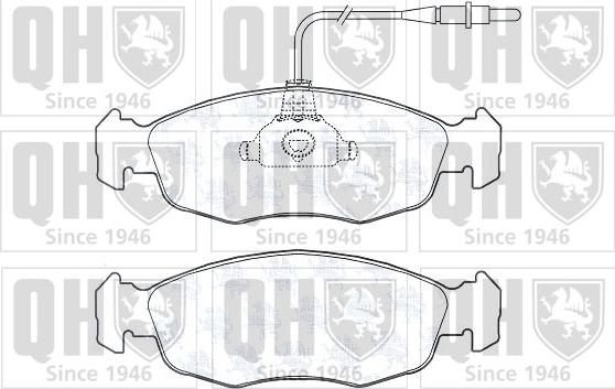 Quinton Hazell BP604 - Тормозные колодки, дисковые, комплект autospares.lv