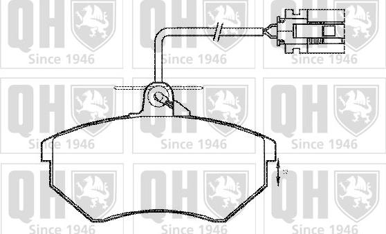 Quinton Hazell BP608 - Тормозные колодки, дисковые, комплект autospares.lv