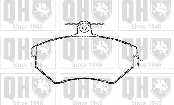 Quinton Hazell BP607 - Тормозные колодки, дисковые, комплект autospares.lv