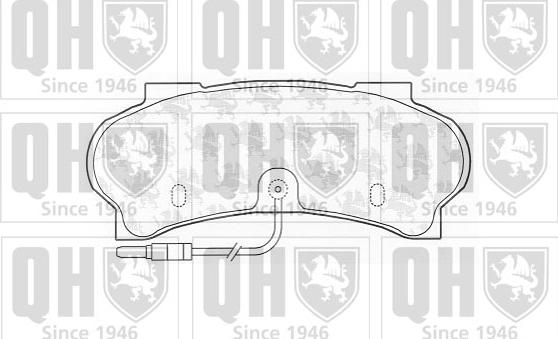 Quinton Hazell BP611 - Тормозные колодки, дисковые, комплект autospares.lv