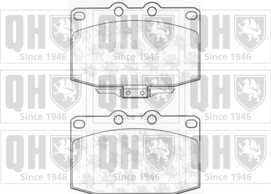 Quinton Hazell BP674 - Тормозные колодки, дисковые, комплект autospares.lv