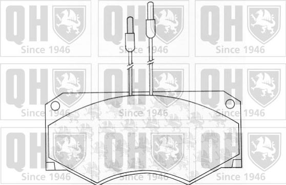 Quinton Hazell BP672 - Тормозные колодки, дисковые, комплект autospares.lv