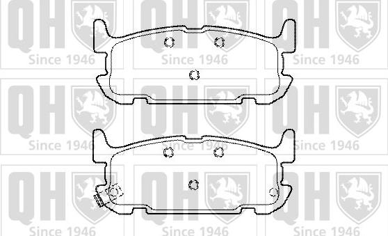 Quinton Hazell BP1490 - Тормозные колодки, дисковые, комплект autospares.lv