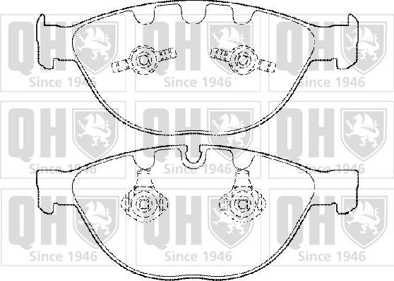 Quinton Hazell BP1492 - Тормозные колодки, дисковые, комплект autospares.lv