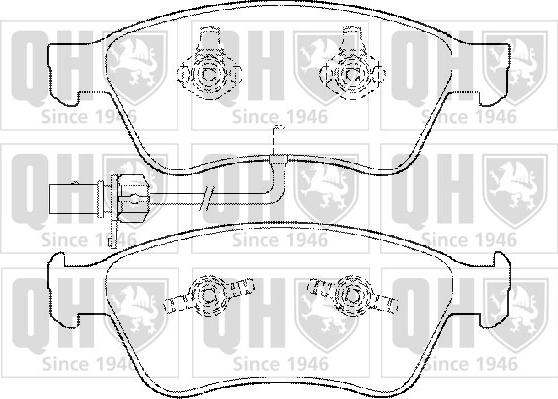 Quinton Hazell BP1497 - Тормозные колодки, дисковые, комплект autospares.lv