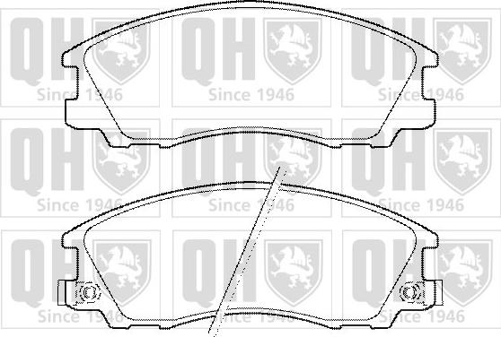 Quinton Hazell BP1445 - Тормозные колодки, дисковые, комплект autospares.lv