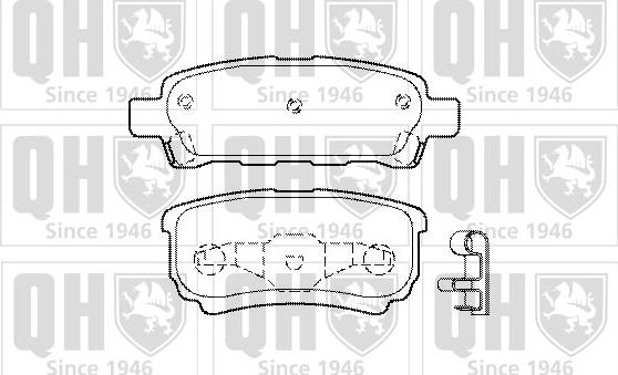 Quinton Hazell BP1448 - Тормозные колодки, дисковые, комплект autospares.lv