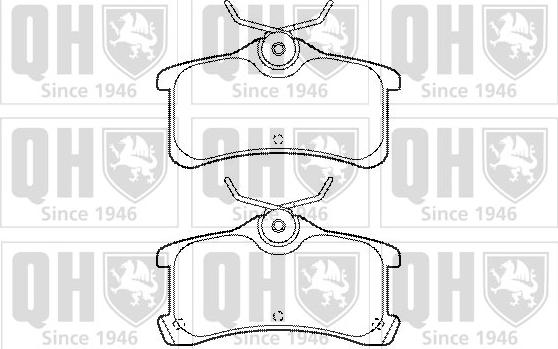 Quinton Hazell BP1459 - Тормозные колодки, дисковые, комплект autospares.lv