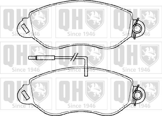 Quinton Hazell BP1450 - Тормозные колодки, дисковые, комплект autospares.lv