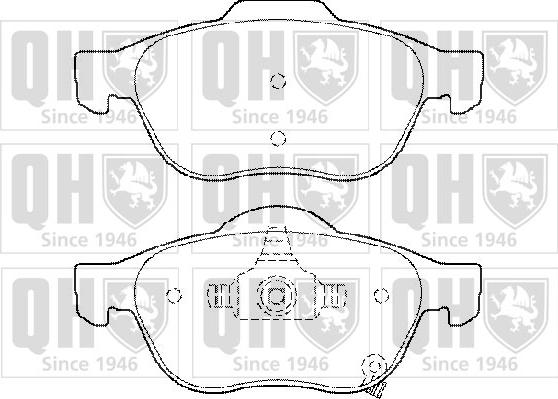 Quinton Hazell BP1458 - Тормозные колодки, дисковые, комплект autospares.lv