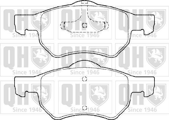 Quinton Hazell BP1468 - Тормозные колодки, дисковые, комплект autospares.lv