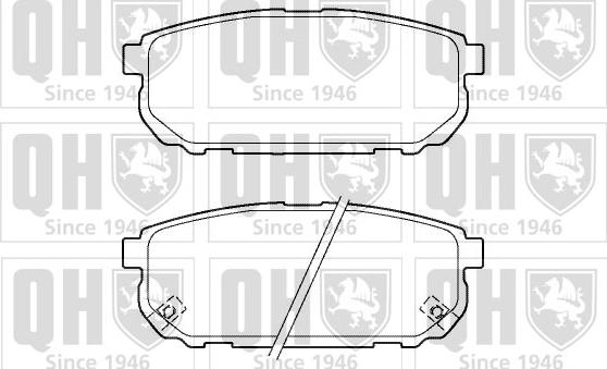 Quinton Hazell BP1401 - Тормозные колодки, дисковые, комплект autospares.lv