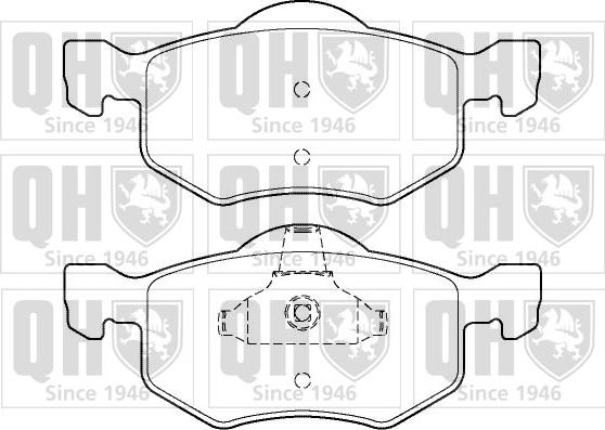 Quinton Hazell BP1408 - Тормозные колодки, дисковые, комплект autospares.lv