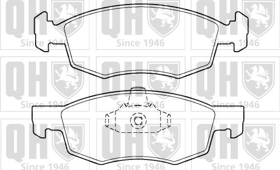 Quinton Hazell BP1402 - Тормозные колодки, дисковые, комплект autospares.lv