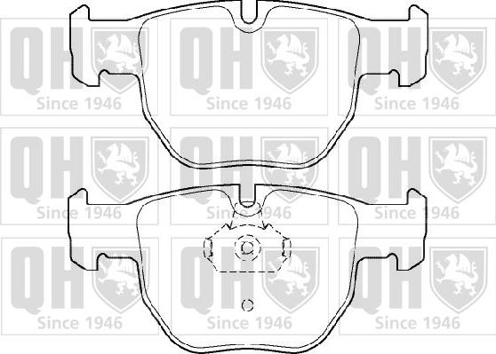 Quinton Hazell BP1410 - Тормозные колодки, дисковые, комплект autospares.lv