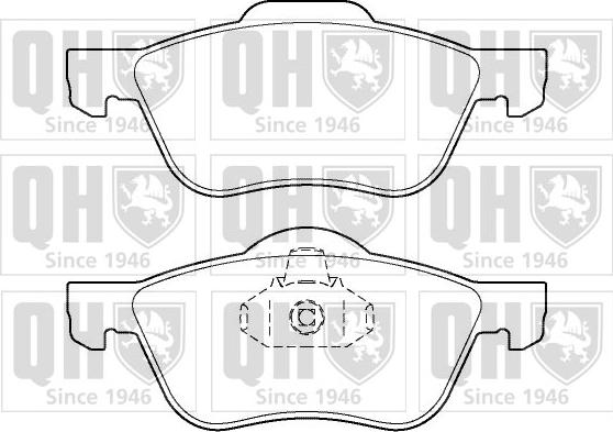 Quinton Hazell BP1413 - Тормозные колодки, дисковые, комплект autospares.lv