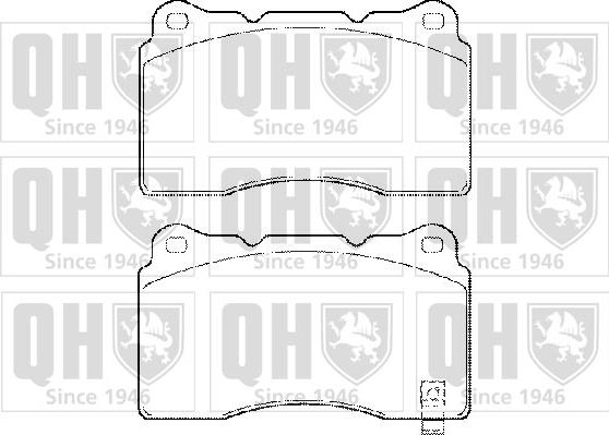 Quinton Hazell BP1486 - Тормозные колодки, дисковые, комплект autospares.lv