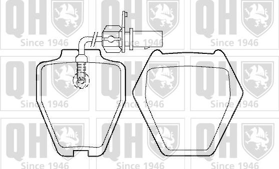 Quinton Hazell BP1487 - Тормозные колодки, дисковые, комплект autospares.lv