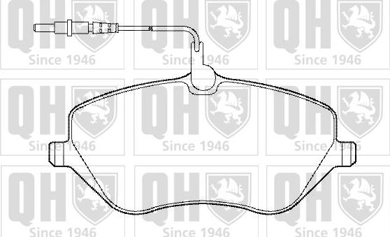 Quinton Hazell BP1438 - Тормозные колодки, дисковые, комплект autospares.lv