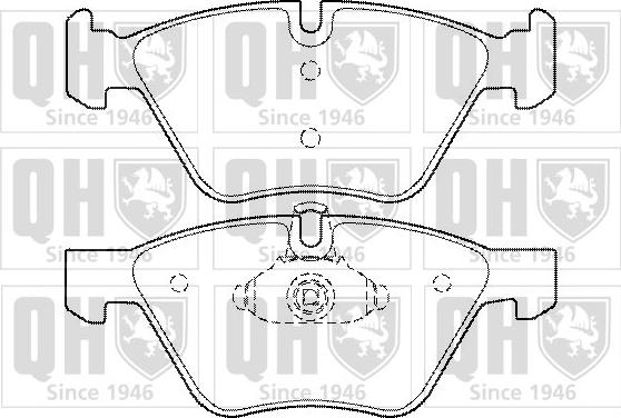 Quinton Hazell BP1424 - Тормозные колодки, дисковые, комплект autospares.lv