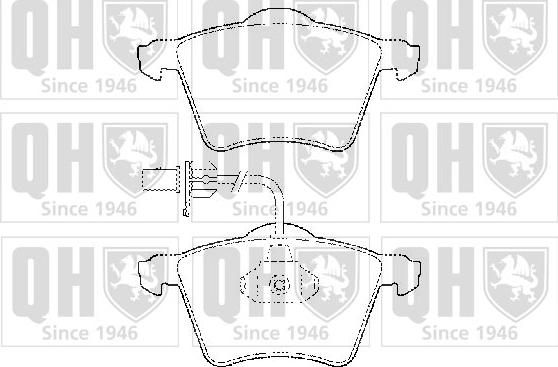 Quinton Hazell BP1428 - Тормозные колодки, дисковые, комплект autospares.lv