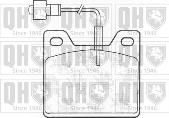 Quinton Hazell BP142 - Тормозные колодки, дисковые, комплект autospares.lv