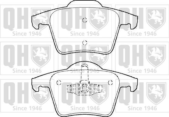 Quinton Hazell BP1471 - Тормозные колодки, дисковые, комплект autospares.lv