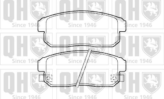 Quinton Hazell BP1472 - Тормозные колодки, дисковые, комплект autospares.lv