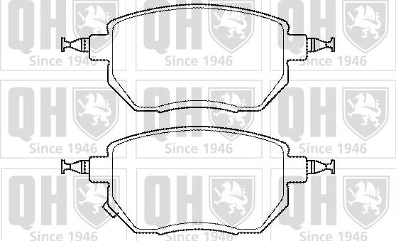 Quinton Hazell BP1477 - Тормозные колодки, дисковые, комплект autospares.lv