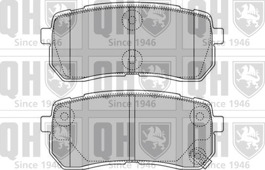 Quinton Hazell BP1599 - Тормозные колодки, дисковые, комплект autospares.lv