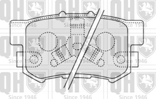 Quinton Hazell BP1590 - Тормозные колодки, дисковые, комплект autospares.lv