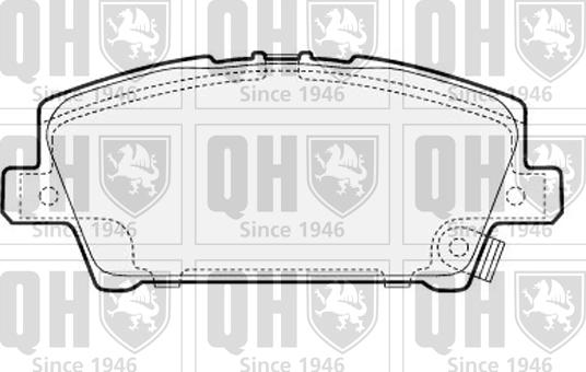 Quinton Hazell BP1598 - Тормозные колодки, дисковые, комплект autospares.lv